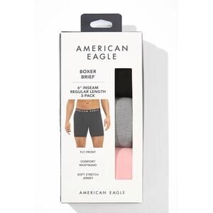 Brand New American Eagle Men's Size XSmall Boxer Brief 6" Inseam Multi Pack